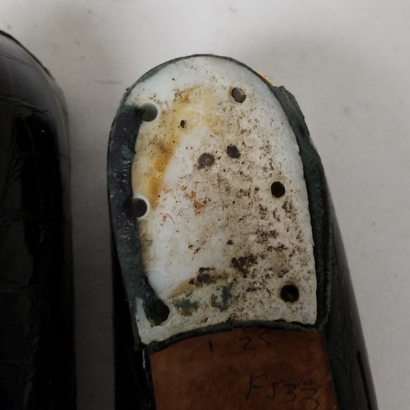 Brunella Black Crocodile Slip On Loafers Shoes 37 - Picture 8 of 8